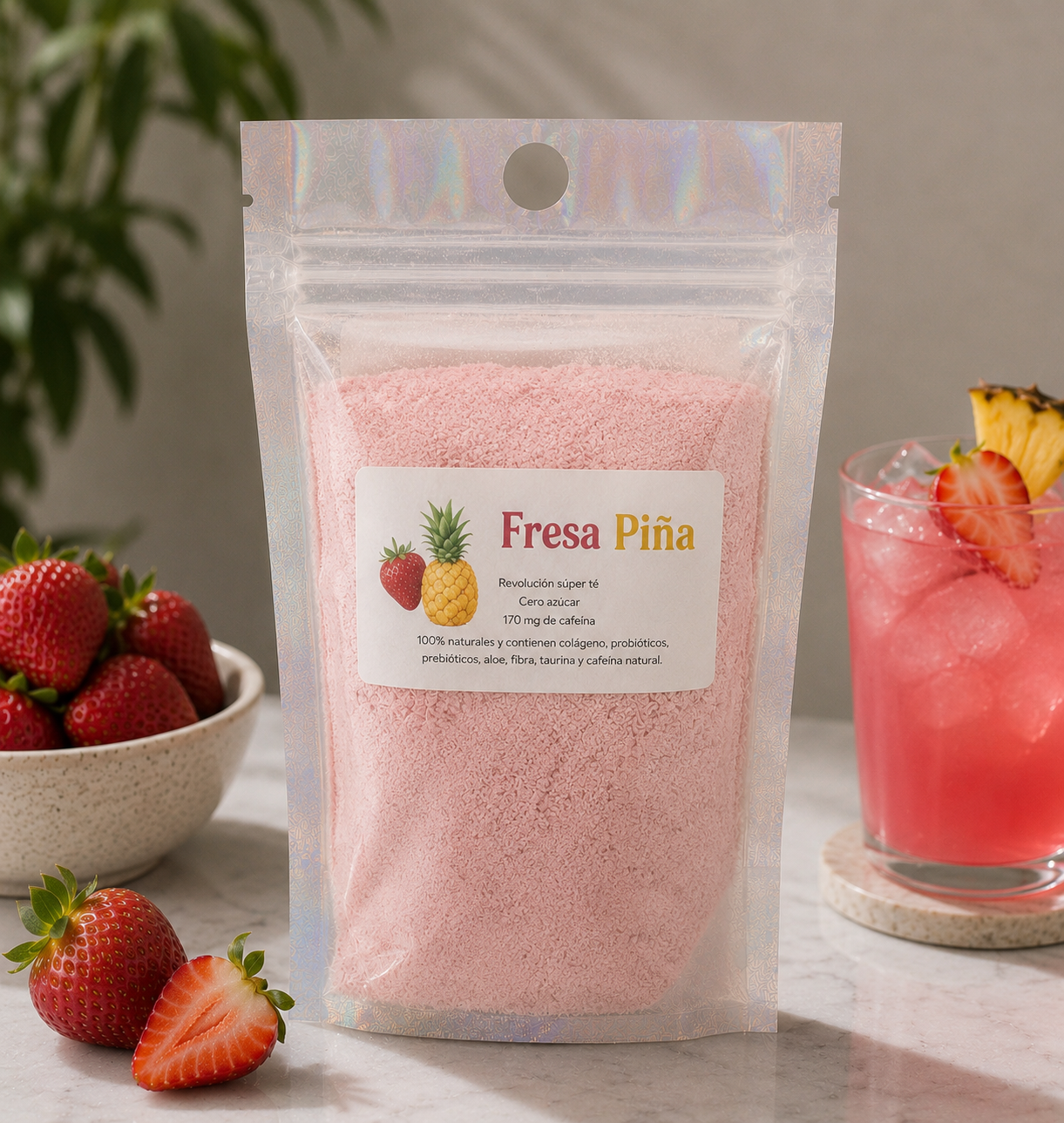 Fresa piña (porción individual)