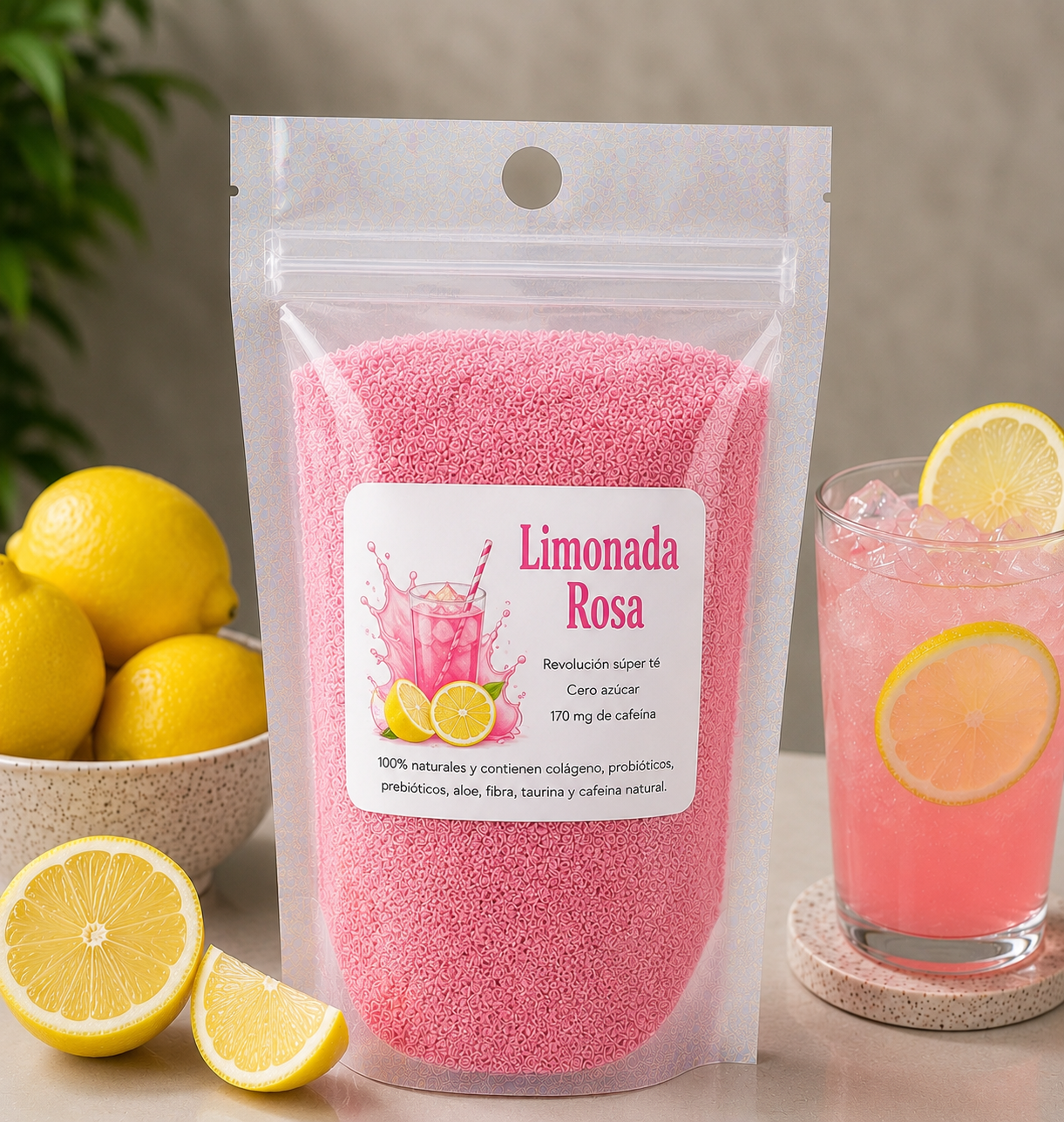 Limonada rosada (porción individual)