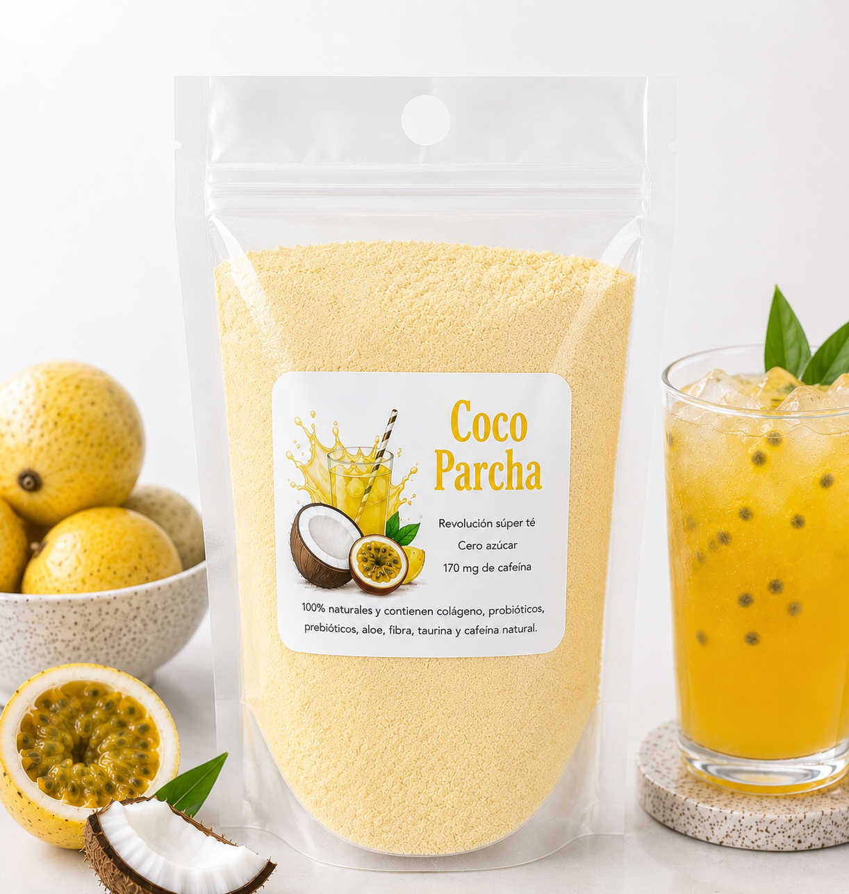 Coco parcha-porción individual